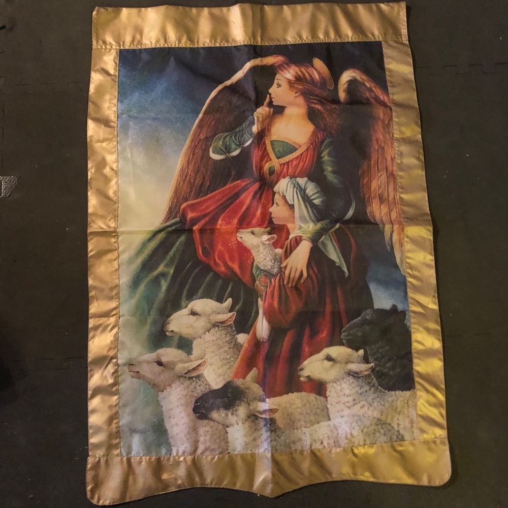 Holiday Flag Angel with Shepherd boy